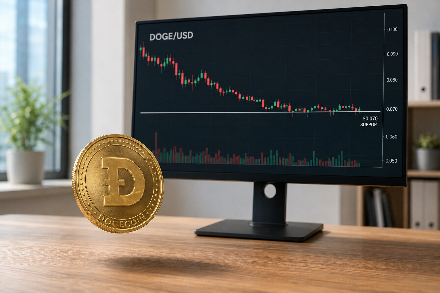 Dogecoin holds $0.070 as bullish divergence signals easing selling pressure