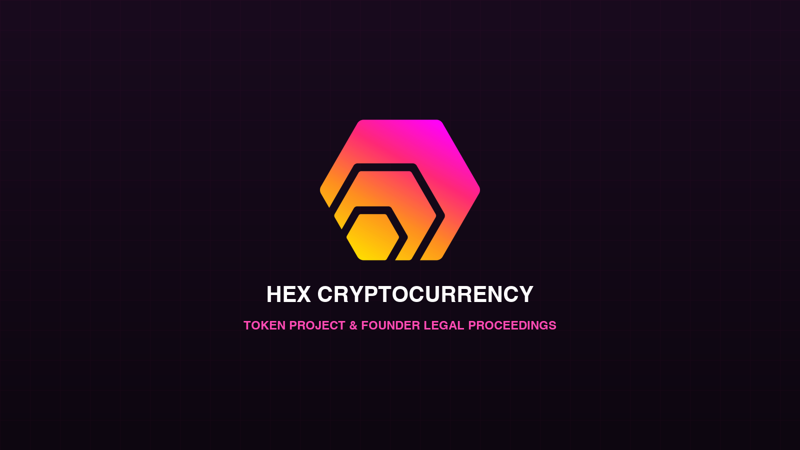 HEX cryptocurrency project official hexagonal brand emblem